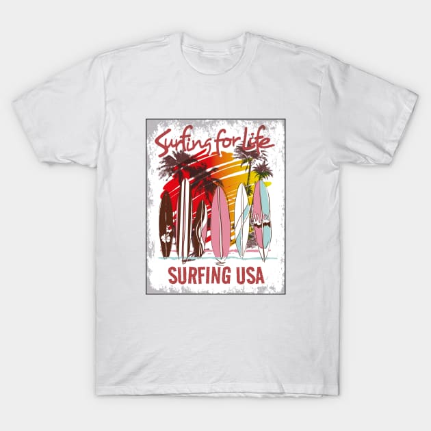 Surfing For Life T-Shirt by Wilcox PhotoArt